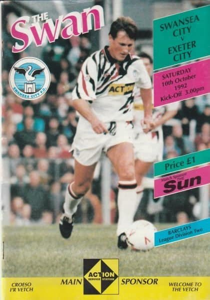 Swansea City v Exeter City 10-Oct-1992