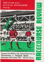 Wrexham v Hajduk Split  25-Oct-1972
