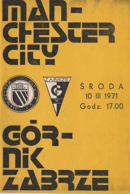 Gornik Zabrze v Manchester City 10-Mar-1971