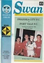 Swansea City v Port Vale 05-Sep-1992