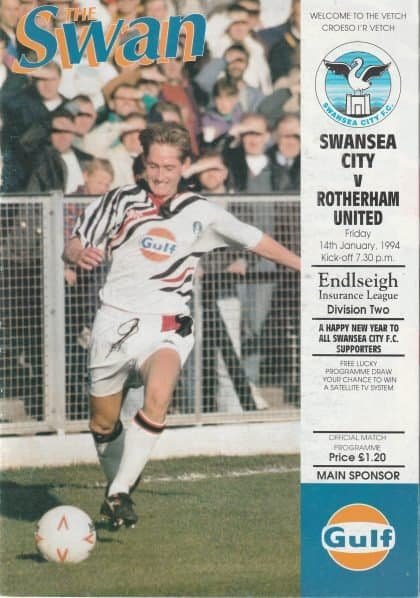 Swansea City v Rotherham United 14-Jan-1994