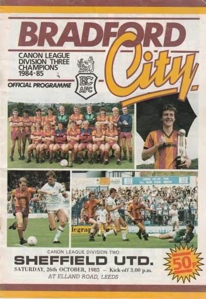 Bradford City v Sheffield United 26-Oct-1985