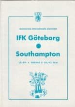 IFK Gothenburg v Southampton 27-Jul-1977