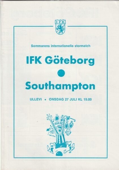 IFK Gothenburg v Southampton 27-Jul-1977