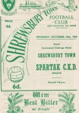 Shrewsbury Town v Spartak Prague 19-Oct-1964