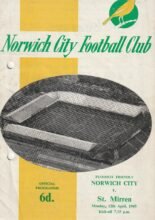 Norwich City v St Mirren 12-Apr-1965
