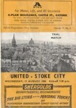 Oxford United v Stoke City 11-Aug-1965
