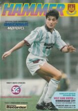 West Ham United v Birmingham City 28-Nov-1992