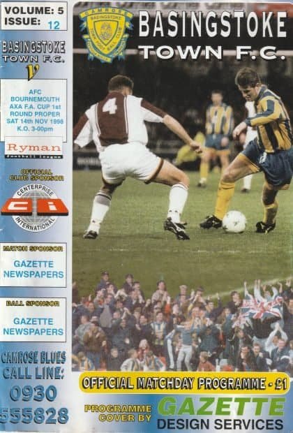 Basingstoke Town v AFC Bournemouth 14-Nov-1998