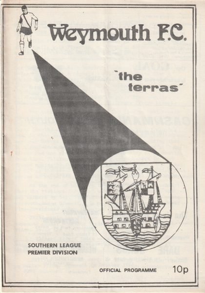 Weymouth v Bridgend Town 24-Aug-1977
