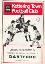 Kettering Town v Dartford 12-Feb-1975
