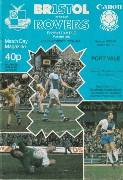 Bristol Rovers v Port Vale  28-Jan-1984