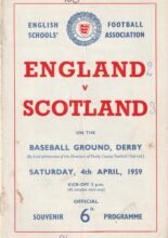 England Schoolboys v Scotland Schoolboys 04-Apr-1959