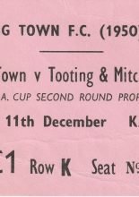 Kettering Town v  Tooting & Mitcham United  11-Dec-1976