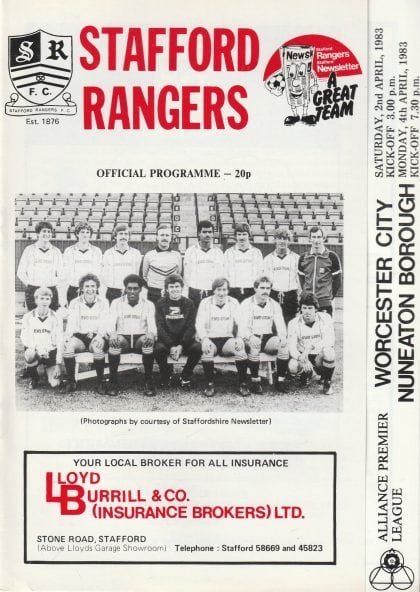 Stafford Rangers v Nuneaton Borough 04-Apr-1983