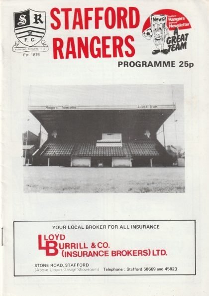Stafford Rangers v Workington 10-Mar-1984