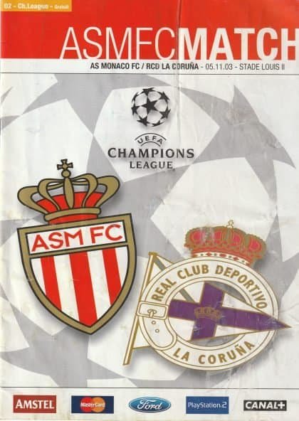 AS Monaco v Deportivo La Coruna 05-Nov-2003
