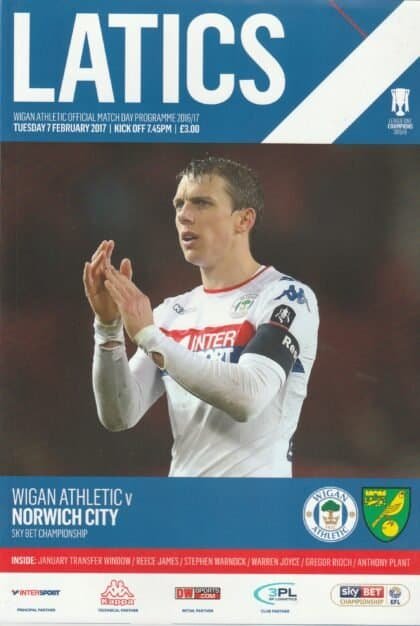 Wigan Athletic v Norwich City 07-Feb-2017