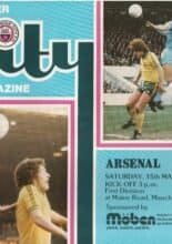 Manchester City v Arsenal 15-Mar-1980