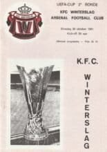 Winterslag v Arsenal 20-Oct-1981