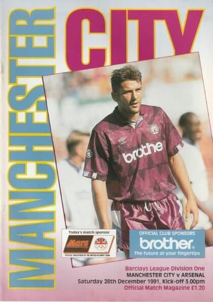 Manchester City v Arsenal 28-Dec-1991