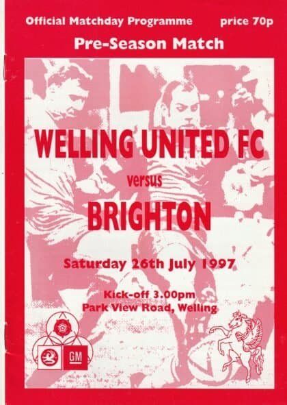 Welling United v Brighton & Hove Albion 26-Jul-1997