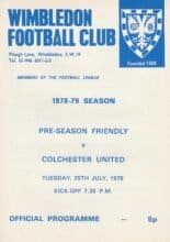 Wimbledon v Colchester United 25-Jul-1978