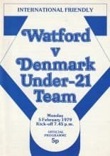 Watford v Denmark u21 05-Feb-1979