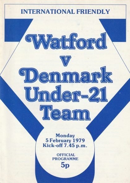 Watford v Denmark u21 05-Feb-1979