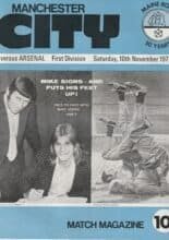 Manchester City v Arsenal 10-Nov-1973