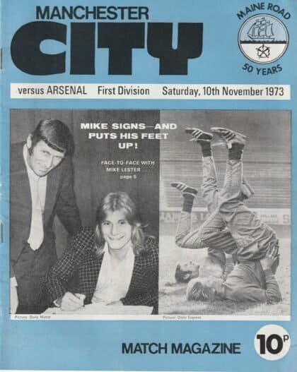 Manchester City v Arsenal 10-Nov-1973