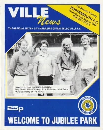 Waterlooville v Portsmouth 02-Aug-1984