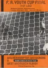 Wolverhampton Wanderers Youth v West Bromwich Albion Youth 27-Apr-1976