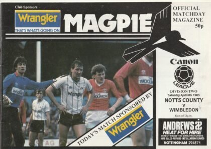 Notts County v Wimbledon 06-Apr-1985