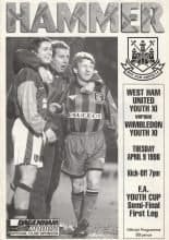West Ham United Youth v Wimbledon Youth 09-Apr-1996