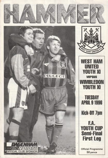 West Ham United Youth v Wimbledon Youth 09-Apr-1996