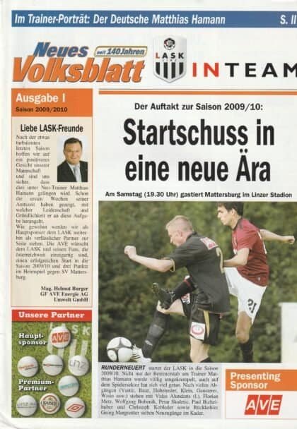 Lask Linz v Mattersburg  18-Jul-2009