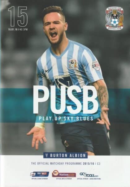 Coventry City v Burton Albion 16-Jan-2016