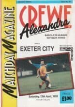 Crewe Alexandra v Exeter City 13-Apr-1991