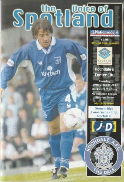 Rochdale v Exeter City 29-Oct-2002
