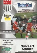 Bath City v Newport County 03-Nov-2001