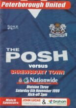 Peterborough United v Shrewsbury Town 06-Nov-1999