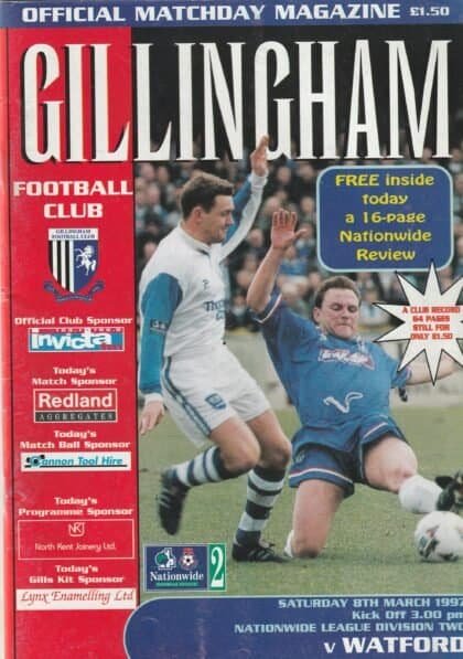 Gillingham v Watford 08-Mar-1997