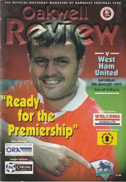 Barnsley v West Ham United 09-Aug-1997