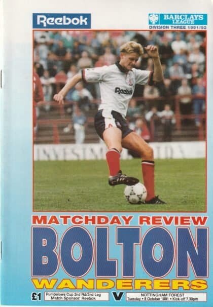 Bolton Wanderers v Nottingham Forest 08-Oct-1991