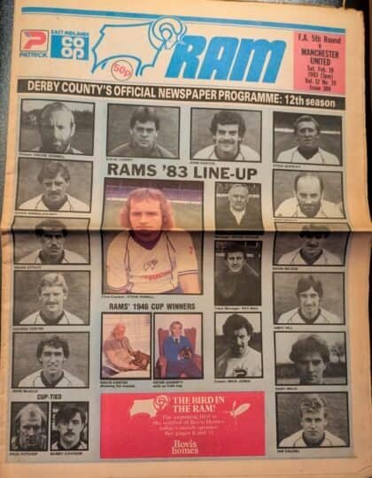 Derby County v Manchester United 19-Feb-1983
