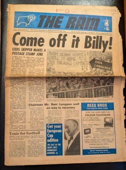 Derby County v Leeds United 17-Mar-1973