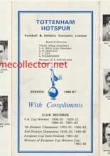 Tottenham Hotspur Player photo/autograph facsimile sheet 1966-67