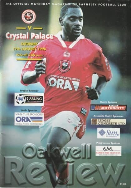 Barnsley v Crystal Palace 17-Jan-1998
