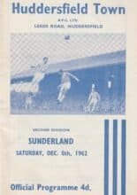 Huddersfield Town v Sunderland 08-Dec-1962